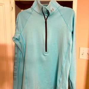 Under Armor Half zip pullover aqua blue